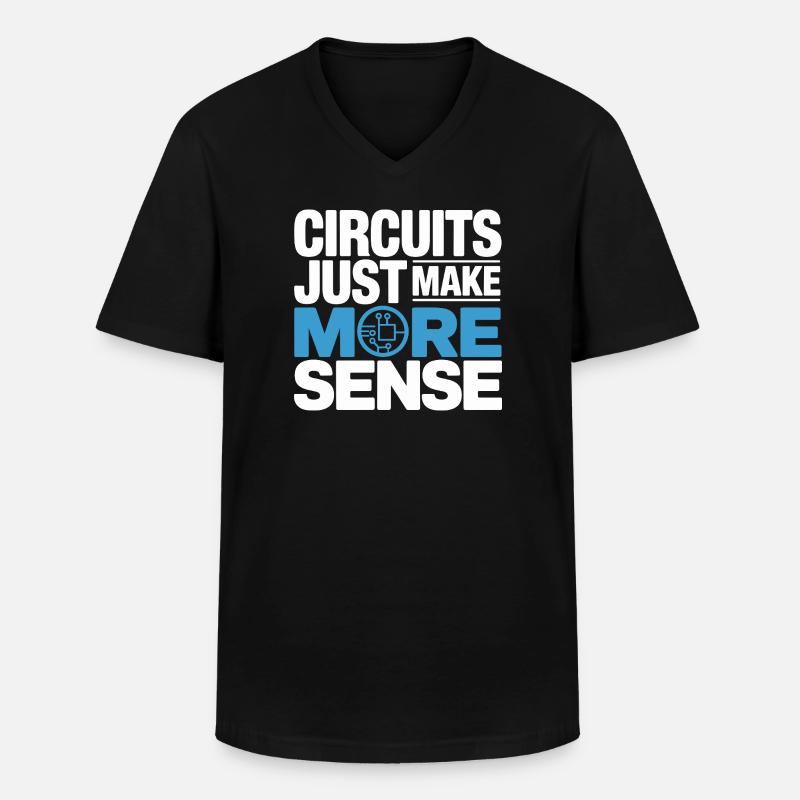Schaltkreise Machen Technik Sinnvoller - Männer-T-Shirt mit V-Ausschnitt - Schwarz