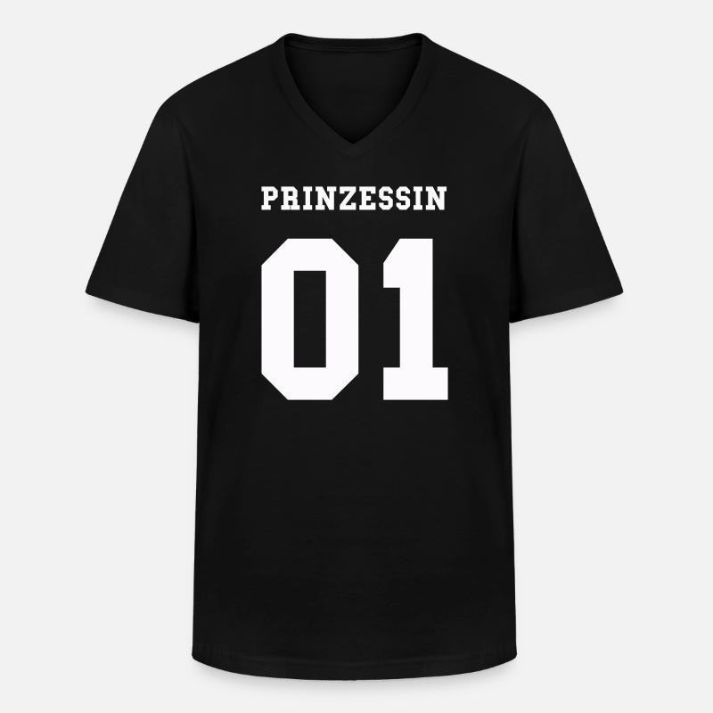 prinzessin_01- - Männer-T-Shirt mit V-Ausschnitt - Schwarz