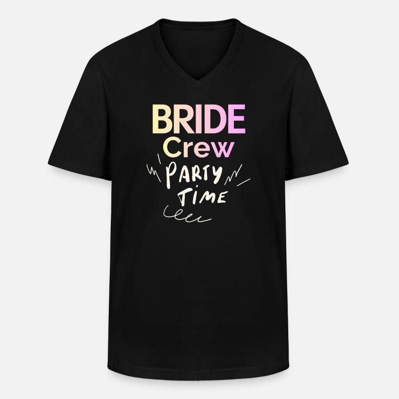 Bride Crew - Männer-T-Shirt mit V-Ausschnitt - Schwarz