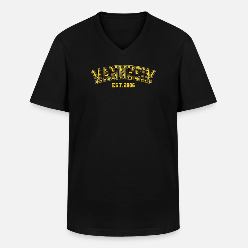 Mannheim Gründung 2006 - Männer-T-Shirt mit V-Ausschnitt - Schwarz