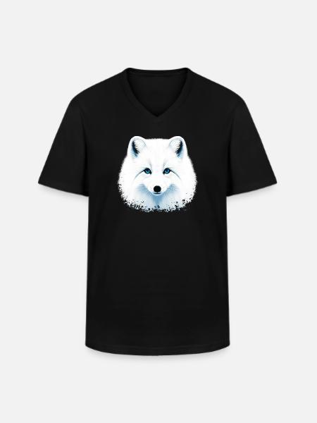 Arctic fox - Men's V-Neck T-Shirt - black