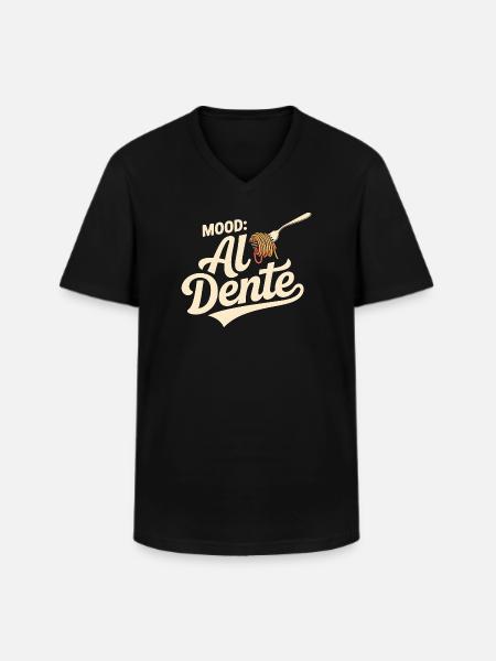 Al Dente Mood | Pasta-ordsprog - Klassisk herre T-shirt med V-udskæring - sort