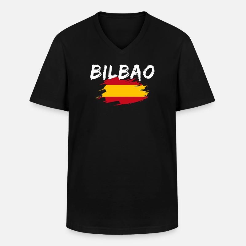 Bilbao Spanien - Männer-T-Shirt mit V-Ausschnitt - Schwarz