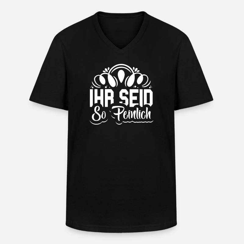 Ihr seid so peinlich Spruch Jugendlich - Männer-T-Shirt mit V-Ausschnitt - Schwarz
