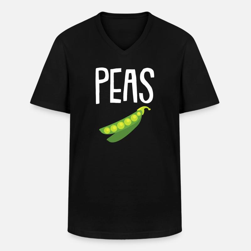 Erbsen-in-einen-Schoten-Pop-Grafik - Männer-T-Shirt mit V-Ausschnitt - Schwarz