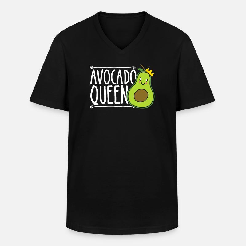 Avocado-Königin - Männer-T-Shirt mit V-Ausschnitt - Schwarz