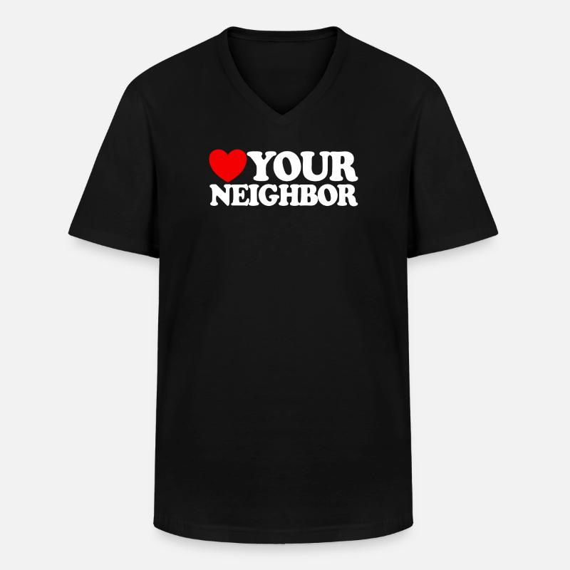 Nächstenliebe – Christlicher Glaube – Jesus - Männer-T-Shirt mit V-Ausschnitt - Schwarz
