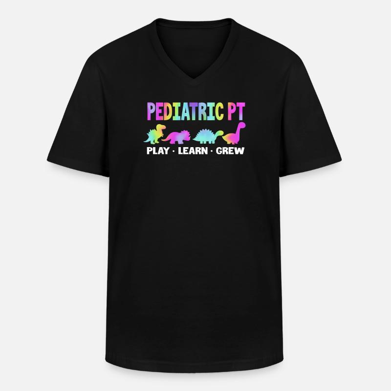 Physio Physiotherapie Physiotherapeut - Männer-T-Shirt mit V-Ausschnitt - Schwarz