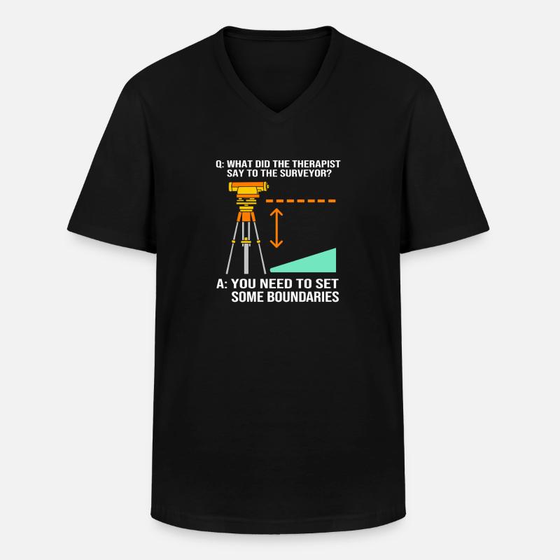 Landvermesser - Männer-T-Shirt mit V-Ausschnitt - Schwarz