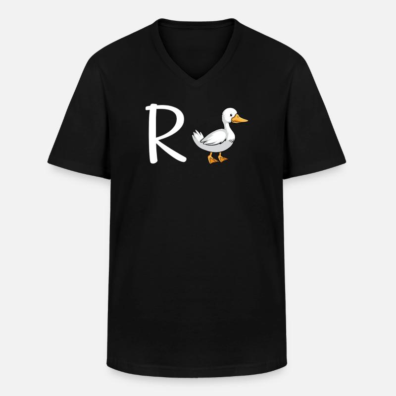 Rente - Männer-T-Shirt mit V-Ausschnitt - Schwarz