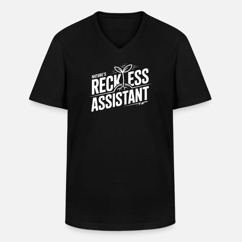 Der rücksichtslose Assistent der Natur - Männer-T-Shirt mit V-Ausschnitt - Schwarz