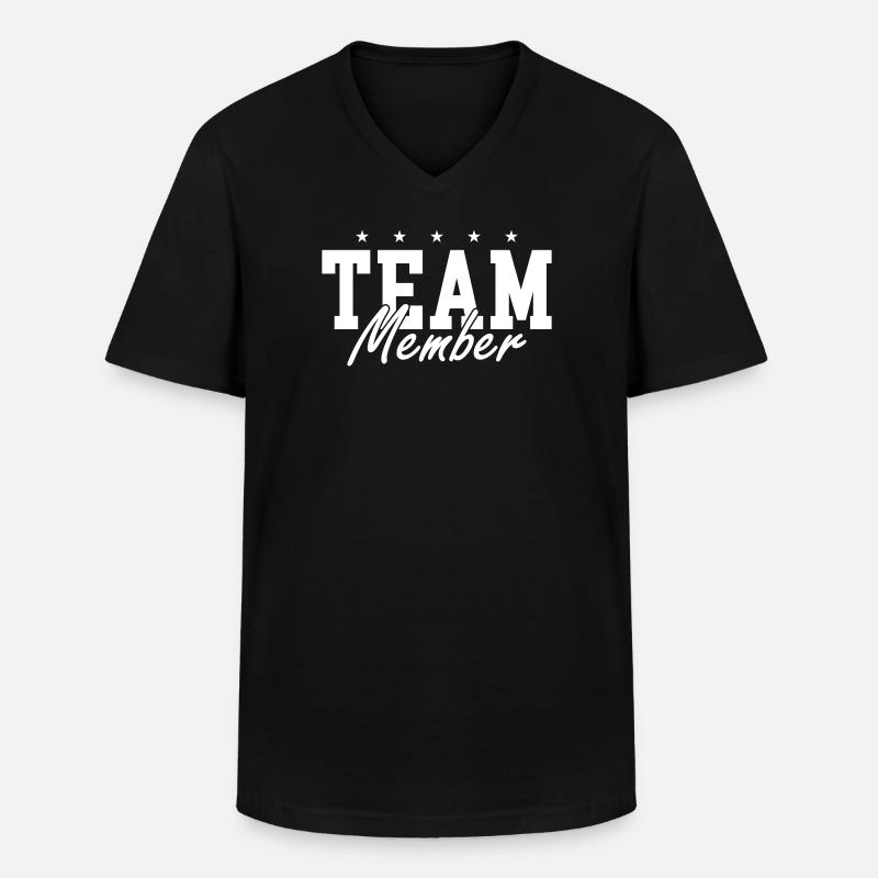 Team Mitglied - Männer-T-Shirt mit V-Ausschnitt - Schwarz