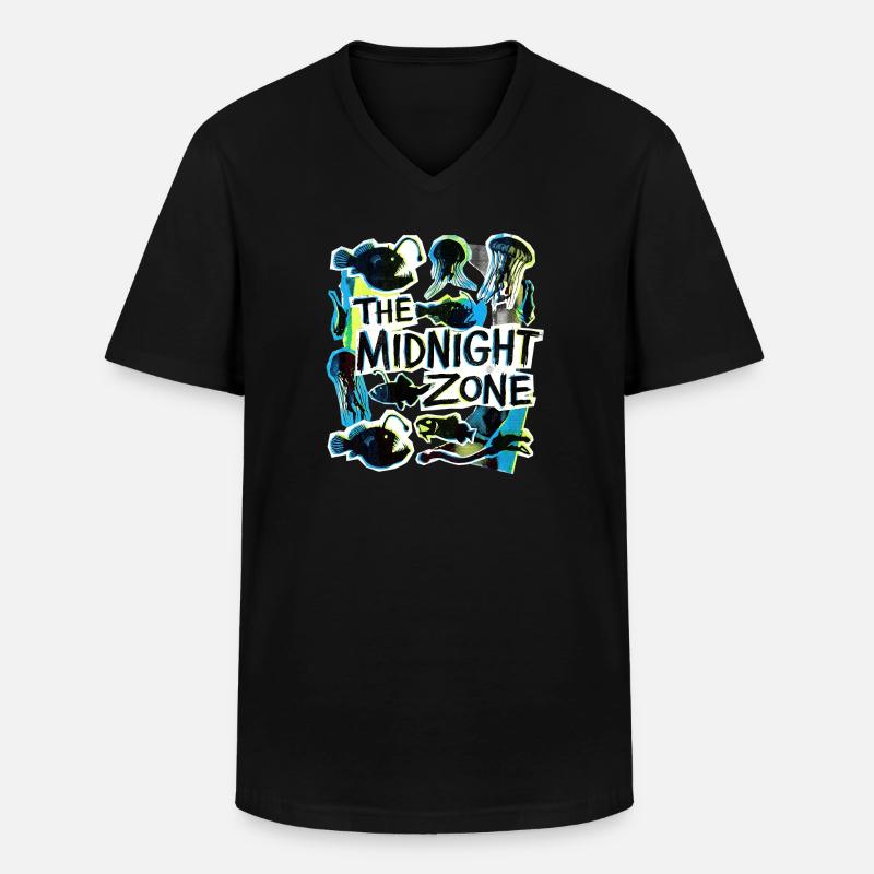 The Midnight Plastic Zone - Männer-T-Shirt mit V-Ausschnitt - Schwarz