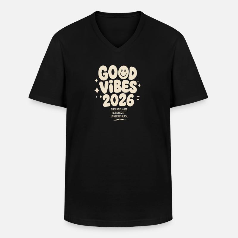 Abschluss 2026 - Männer-T-Shirt mit V-Ausschnitt - Schwarz