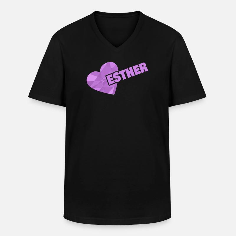 Esther als Kroenchen - Männer-T-Shirt mit V-Ausschnitt - Schwarz