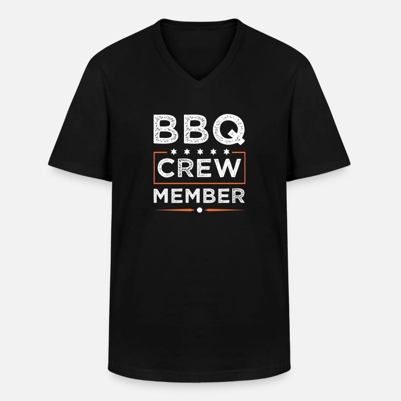 Bbq Crew - Männer-T-Shirt mit V-Ausschnitt - Schwarz