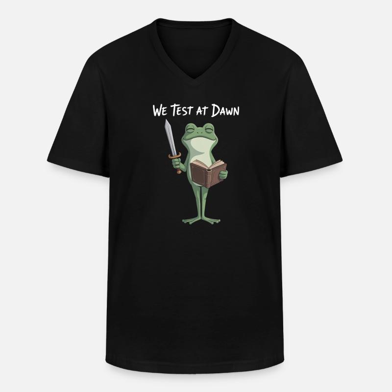 Dawn Test Froschritter - Männer-T-Shirt mit V-Ausschnitt - Schwarz