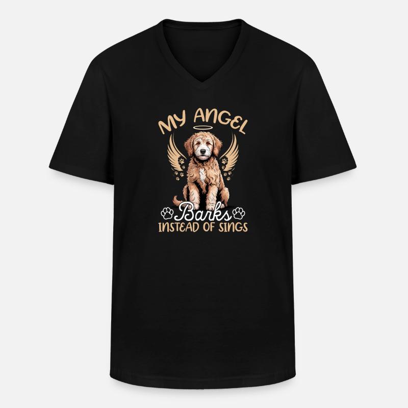Goldendoodle Dog Breed - Männer-T-Shirt mit V-Ausschnitt - Schwarz