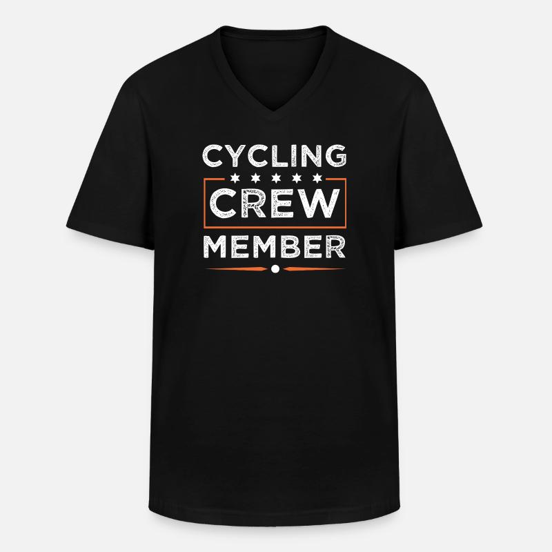 Cycling Crew - Männer-T-Shirt mit V-Ausschnitt - Schwarz