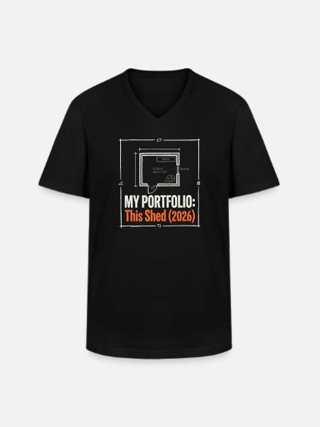 My Portfolio - Männer-T-Shirt mit V-Ausschnitt - Schwarz