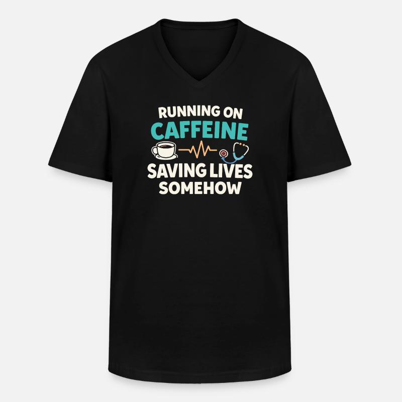Nachtschicht-krankenschwester, Müde - Männer-T-Shirt mit V-Ausschnitt - Schwarz