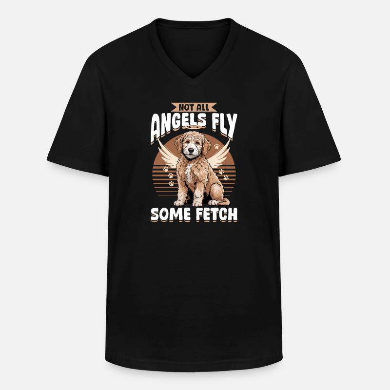 Goldendoodle Dog Breed - Männer-T-Shirt mit V-Ausschnitt - Schwarz