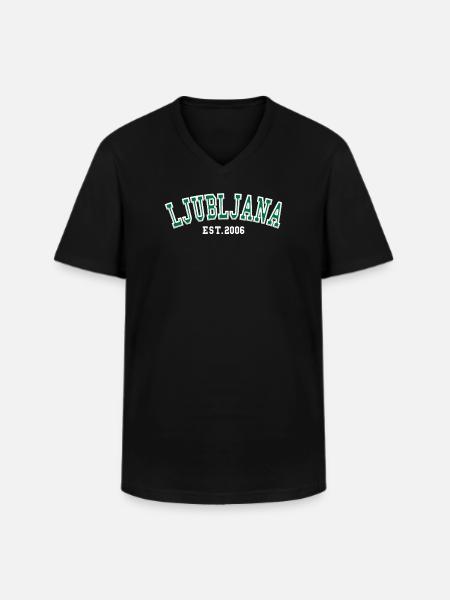 Ljubljana Est. 2006 - Men's V-Neck T-Shirt - black