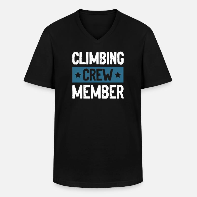 Climbing Crew - Männer-T-Shirt mit V-Ausschnitt - Schwarz