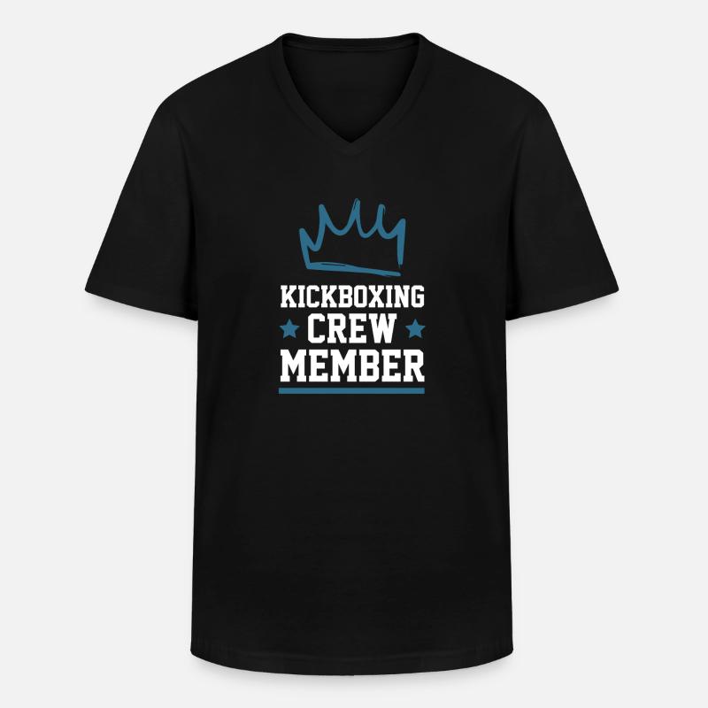 Kickboxing Crew - Männer-T-Shirt mit V-Ausschnitt - Schwarz