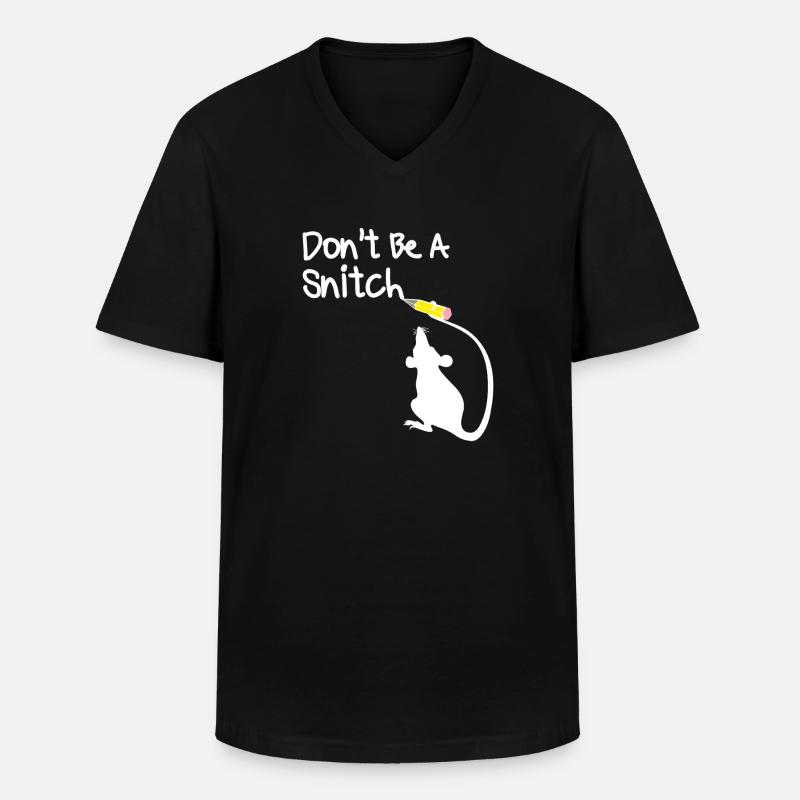 Sei keine Schnatzmaus - Männer-T-Shirt mit V-Ausschnitt - Schwarz