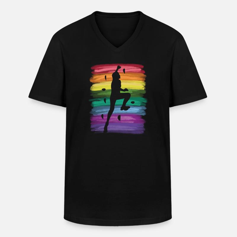 Bloc de bloc de Boulderer - T-shirt col V Homme - noir