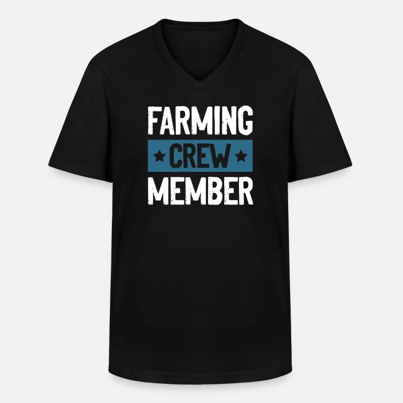 Farming Crew - Männer-T-Shirt mit V-Ausschnitt - Schwarz