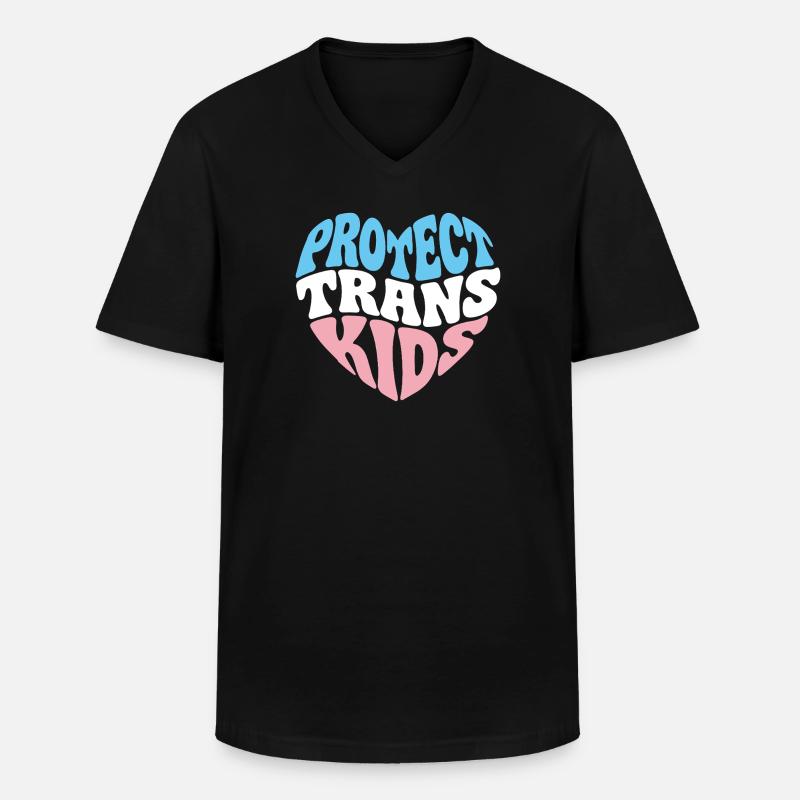 LGBTQ-Pride-Monat – Schütze trans Kinder - Männer-T-Shirt mit V-Ausschnitt - Schwarz