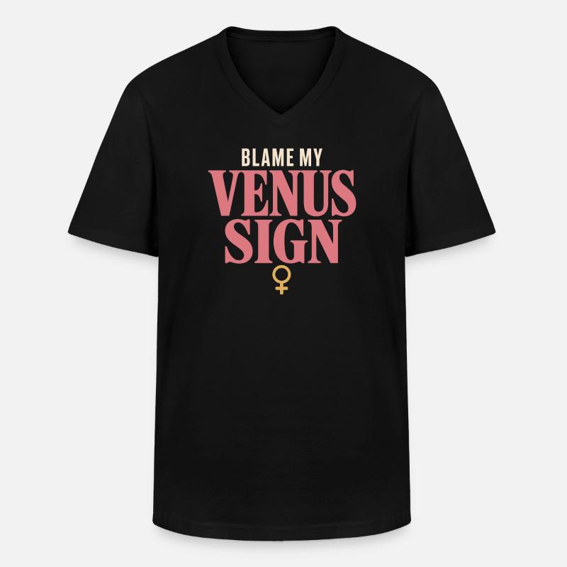 Venus-zeichen Venus-astrologie - Männer-T-Shirt mit V-Ausschnitt - Schwarz