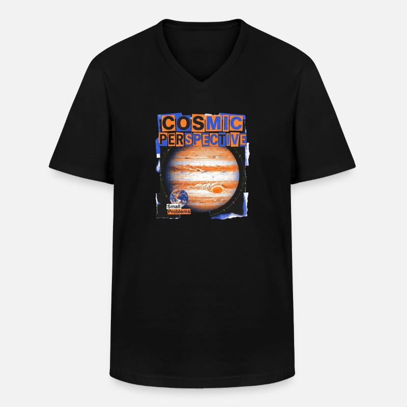 Cosmic Perspective - Männer-T-Shirt mit V-Ausschnitt - Schwarz