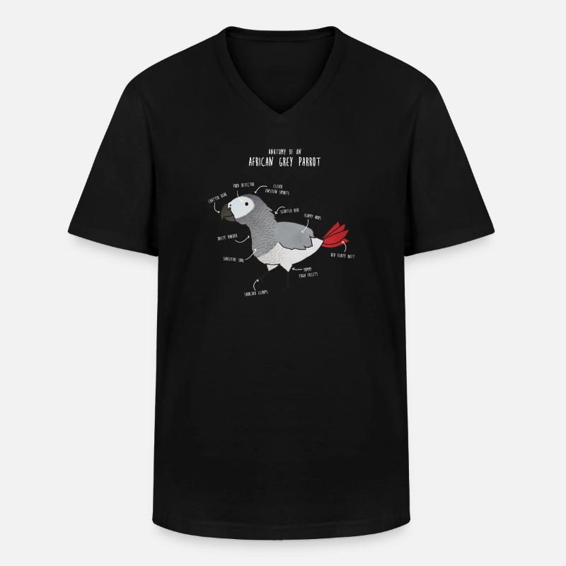 Anatomie du python royal - T-shirt col V Homme - noir