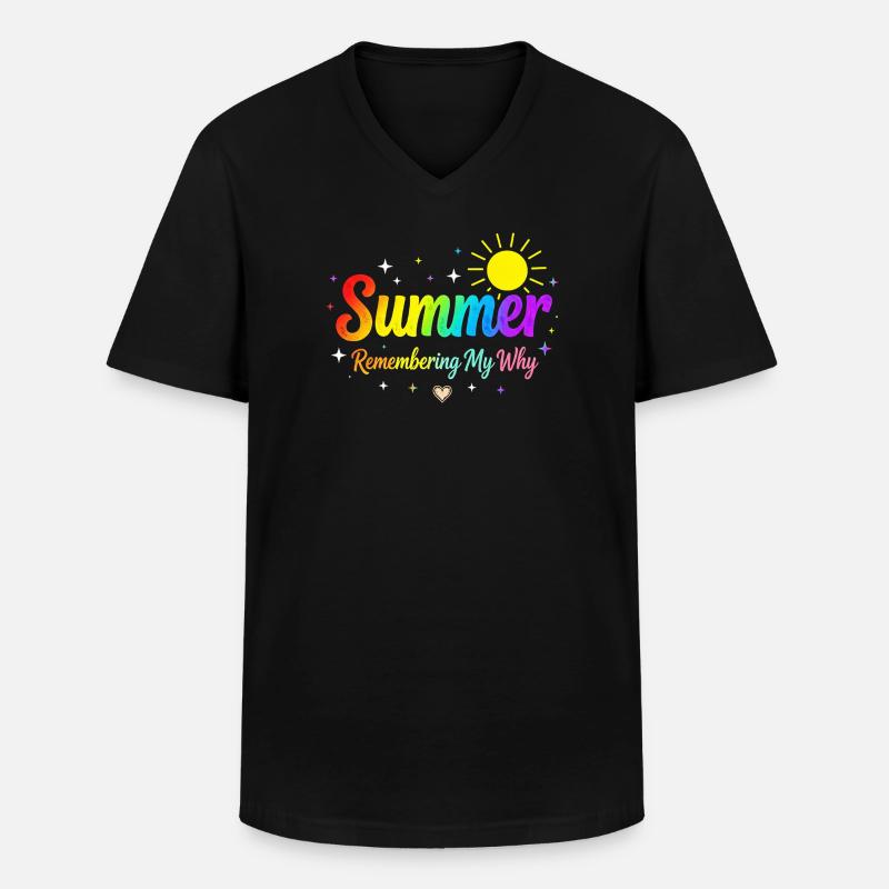 Summer Remembering My Why - Men's V-Neck T-Shirt - black