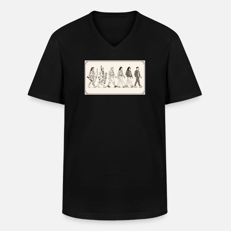 Évolution des Moluques par s2soon - T-shirt col V Homme - noir