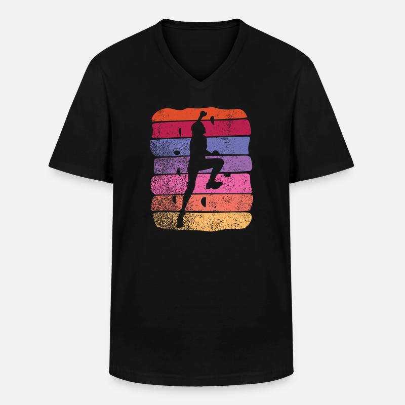Bloc de bloc de Boulderer - T-shirt col V Homme - noir