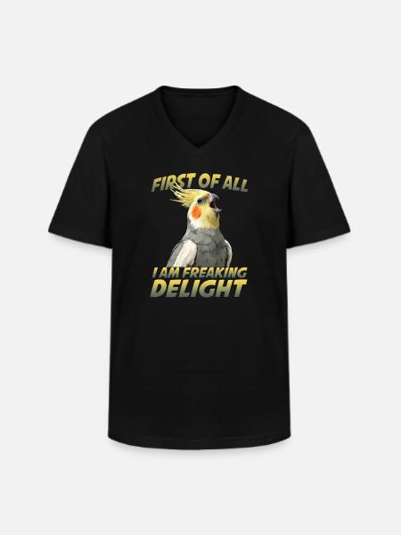 Humour de calopsitte Oiseau Calopsitte Perroquet - T-shirt col V Homme - noir