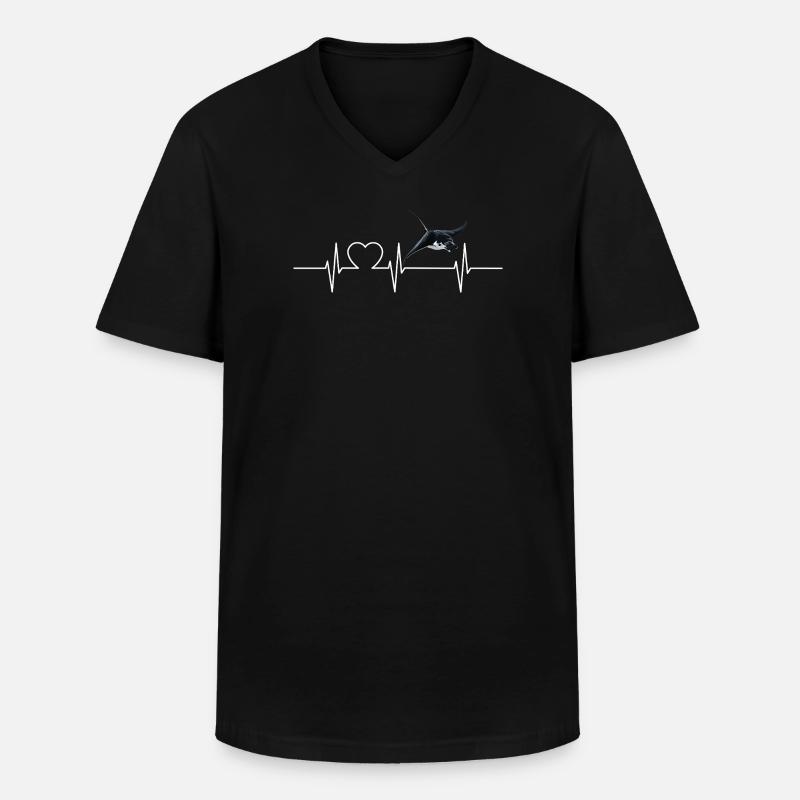 Rays Manta Rays - Men's V-Neck T-Shirt - black
