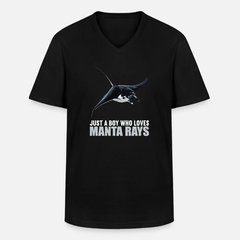 Rays Manta Rays - Men's V-Neck T-Shirt - black
