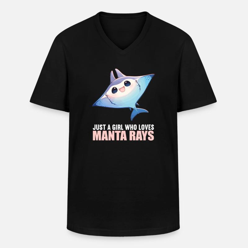 Rays Manta Rays - Men's V-Neck T-Shirt - black