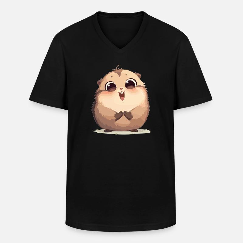 Murmeltiere Murmeltier - Männer-T-Shirt mit V-Ausschnitt - Schwarz