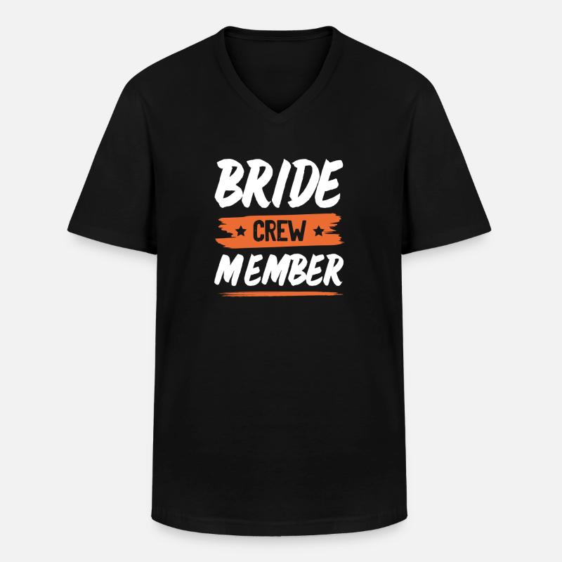 Bride Crew - Männer-T-Shirt mit V-Ausschnitt - Schwarz