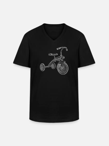 Tricycle - T-shirt col V Homme - noir