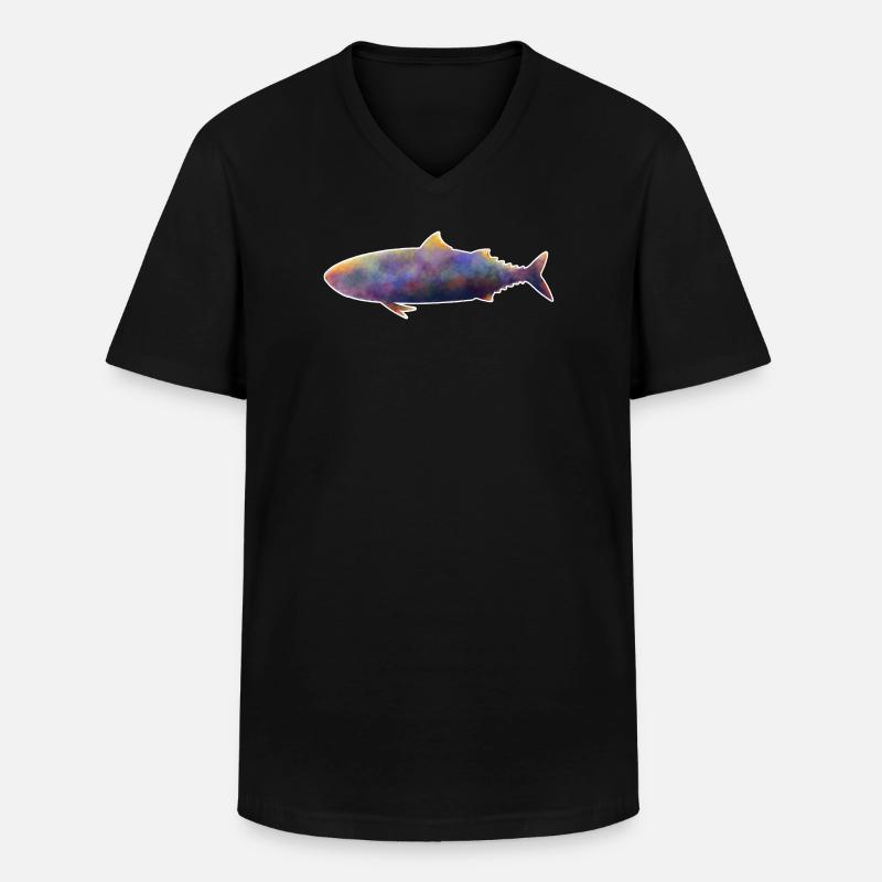 Mackerel.1 - Men's V-Neck T-Shirt - black