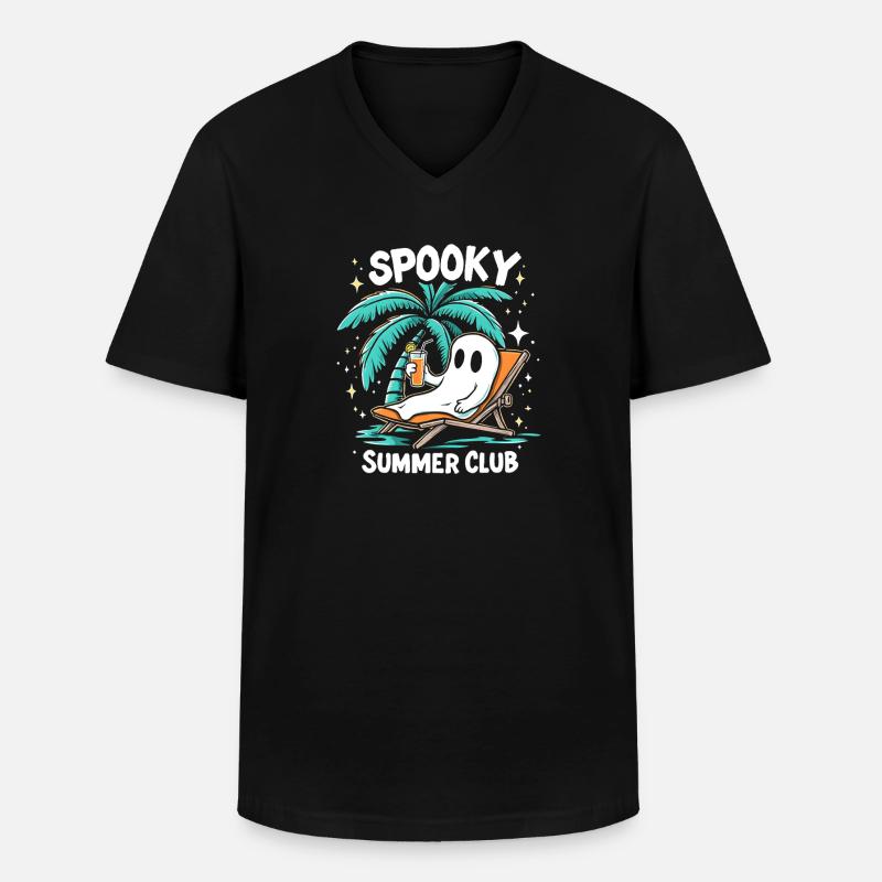Spooky Summer Summerween Halloween - Männer-T-Shirt mit V-Ausschnitt - Schwarz