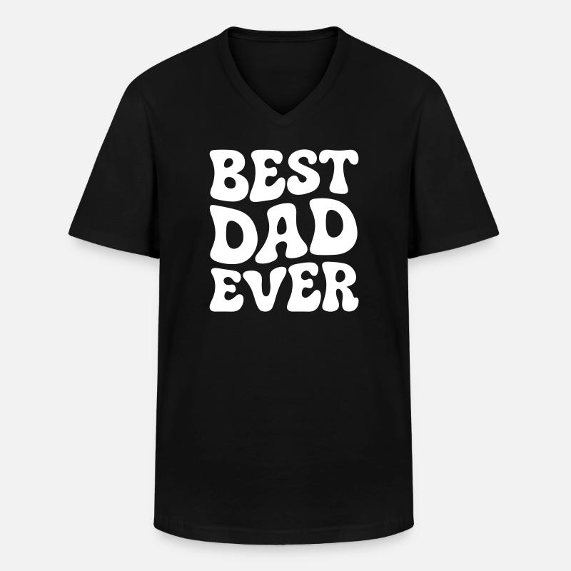 Bester Papa der Welt - Männer-T-Shirt mit V-Ausschnitt - Schwarz