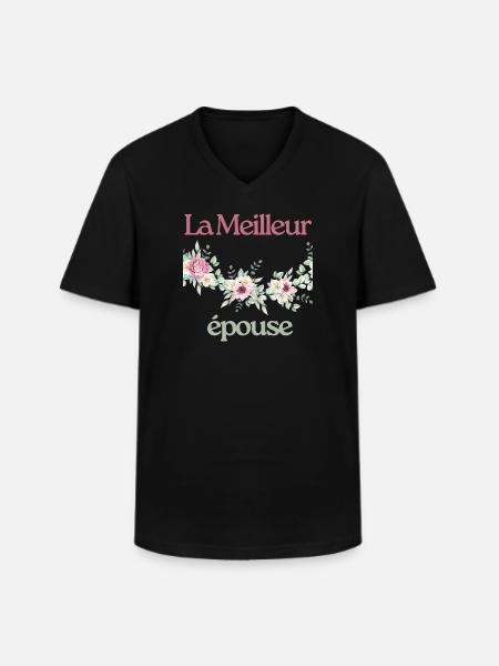 La Meilleur épouse - T-shirt col V Homme - noir